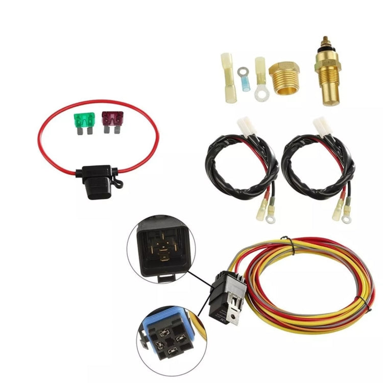 40A Dual Electric Thermostat Cooling Fan Wiring Harness Kit(40A 12V 4-pin) - free shipping - PMC Jewellery - Order now!