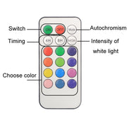 Remote Control Night Light LED Bedside Cabinet RGB Colorful Pat Light(2 Remote Controls + 6 Lights)