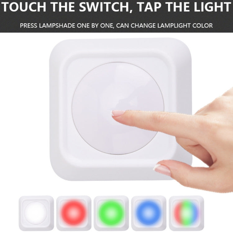 Remote Control Night Light LED Bedside Cabinet RGB Colorful Pat Light(2 Remote Controls + 6 Lights)