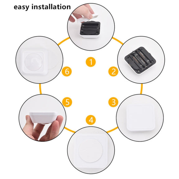 Remote Control Night Light LED Bedside Cabinet RGB Colorful Pat Light(2 Remote Controls + 6 Lights)