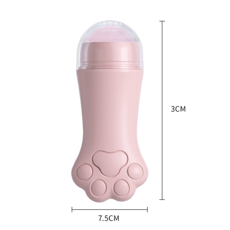 Natural Rose Quartz Face Oil Absorbing Roller Volcanic Stone Facial Skin Repair Cleansing Massager(Grey)