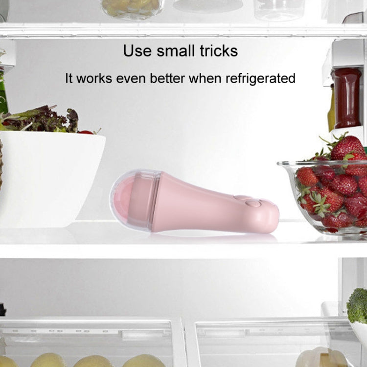 Natural Rose Quartz Face Oil Absorbing Roller Volcanic Stone Facial Skin Repair Cleansing Massager(White) - free shipping - PMC TechLife - Order now!