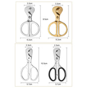 Portable Pill Cutter Stainless Steel Cigar Dispensing Scissors, Style: Round Hanlde Gold