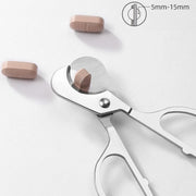 Portable Pill Cutter Stainless Steel Cigar Dispensing Scissors, Style: Round Hanlde Gold