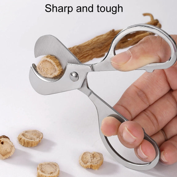 Portable Pill Cutter Stainless Steel Cigar Dispensing Scissors, Style: Round Hanlde Gold