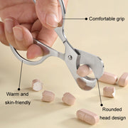 Portable Pill Cutter Stainless Steel Cigar Dispensing Scissors, Style: Round Hanlde Gold