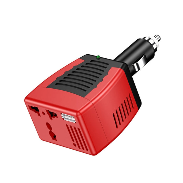 75W Car Inverter Voltage Conversion USB Port Charger, Color: 12V To 220V 2.1A Red