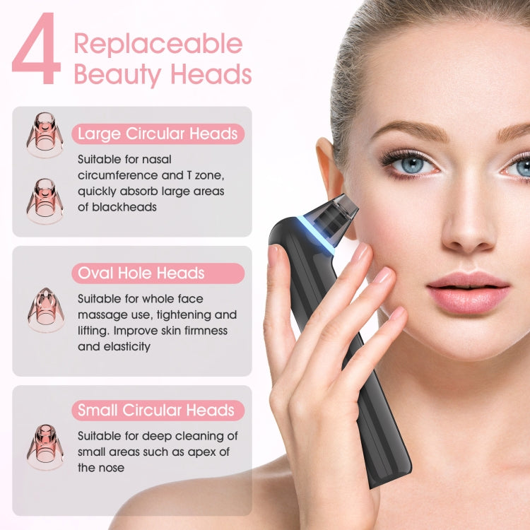 Electric Beauty Instrument Face Pore Remover Blackhead Acne Cleaner(Black)