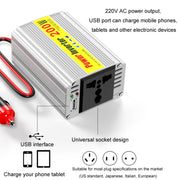 200W Modified Sine Wave Inverter Car Mobile Phone 2.1A Universal Power Supply, Specification: 12 To 220V