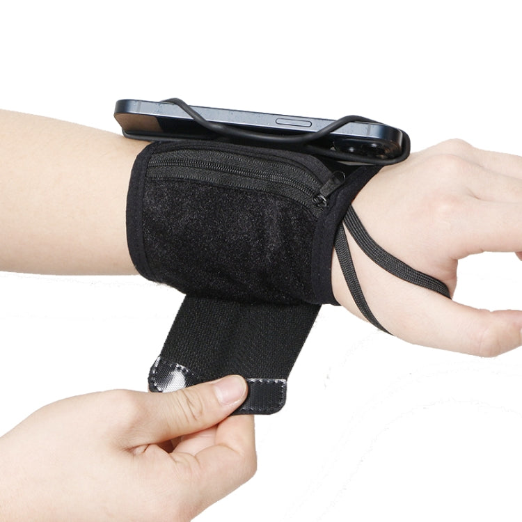 Rotating Wrist Phone Strap Coin Purse Touchable Phone Wristband Can Hold Cards, Change and Keys(Black) - Other by PMC Jewellery | Online Shopping South Africa | PMC Jewellery | Buy Now Pay Later Mobicred