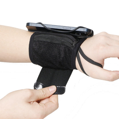 Rotating Wrist Phone Strap Coin Purse Touchable Phone Wristband Can Hold Cards, Change and Keys(Black) - Other by PMC Jewellery | Online Shopping South Africa | PMC Jewellery | Buy Now Pay Later Mobicred