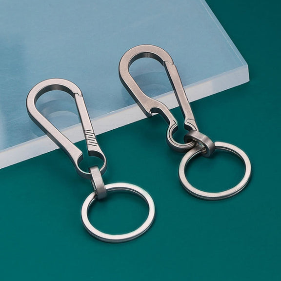 Titanium Alloy Car Keychain Multifunctional Simple Loss Prevention Belt Charm Ring, Style: Upgrade Model