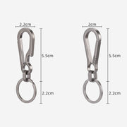 Titanium Alloy Car Keychain Multifunctional Simple Loss Prevention Belt Charm Ring, Style: Upgrade Model