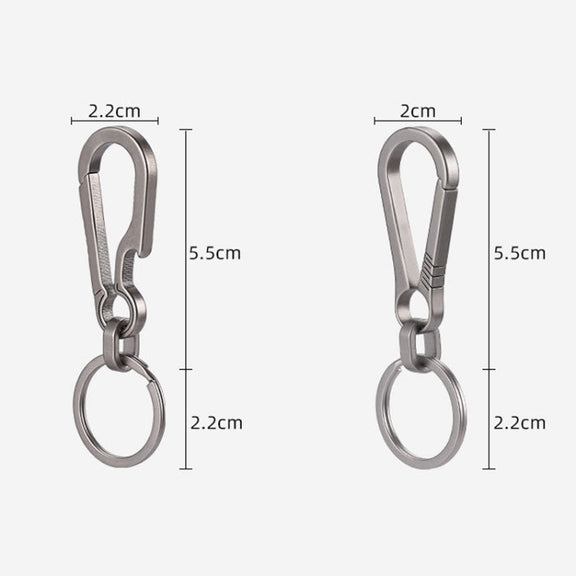 Titanium Alloy Car Keychain Multifunctional Simple Loss Prevention Belt Charm Ring, Style: Upgrade Model
