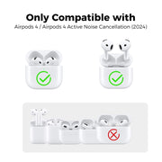 For Airpods 4 AhaStyle WG163 Earphone Drop-Proof Dust-Proof Silicone Protective Case With Cleanning Pen(Blue)