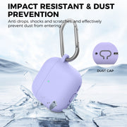 For Airpods 4 AhaStyle WG163 Earphone Drop-Proof Dust-Proof Silicone Protective Case With Cleanning Pen(Blue)