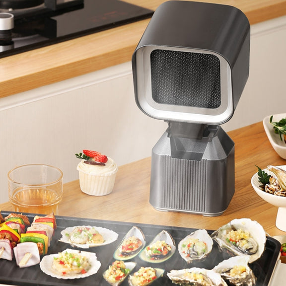 Desktop Range Hood Barbecue Small Movable Liftable Extractor Hood 2 Wind Speeds Adjust UK Plug