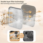 Desktop Range Hood Barbecue Small Movable Liftable Extractor Hood 2 Wind Speeds Adjust UK Plug