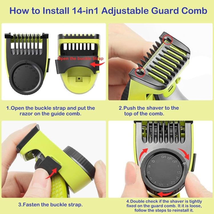 14-length  Guide Comb For Philips OneBlade QP2520 QP2530 QP2630 Electric Trimmer Shaver