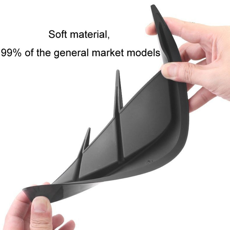 Universal Car Fender Soft Glue Decorative Car Stickers, Color: Bright Black