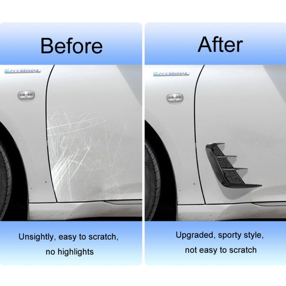 Universal Car Fender Soft Glue Decorative Car Stickers, Color: Bright Black