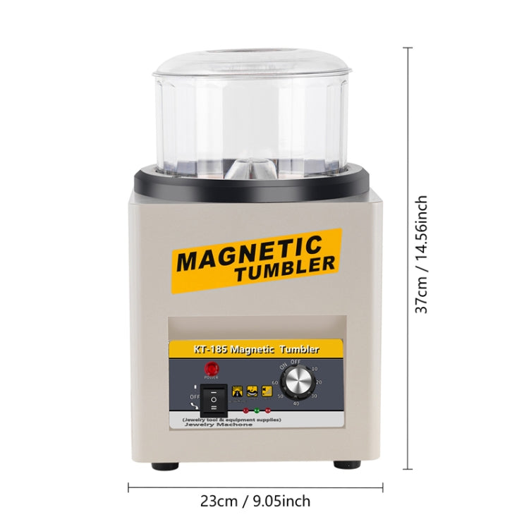 KT-185 Magnetic Polishing Tumbler Stainless Steel Deburring And Polishing Machine, EU Plug(Red)