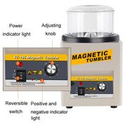 KT-185 Magnetic Polishing Tumbler Stainless Steel Deburring And Polishing Machine, EU Plug(Black)
