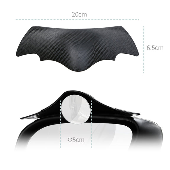 1pair Car Rearview Mirror Rain Eyebrow Blind Spot Reversing Round Mirror(White)