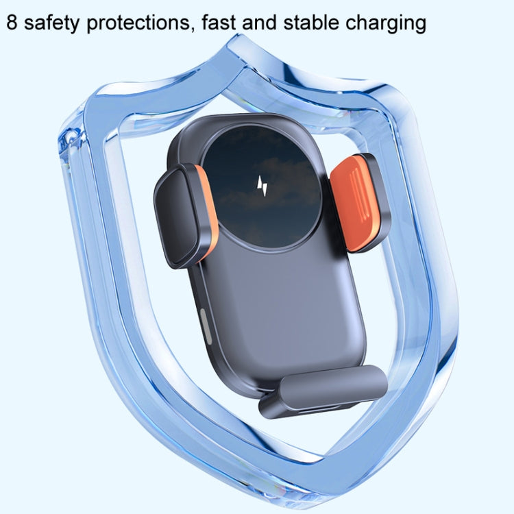 Car Wireless Charging Outlet Navigation Mobile Phone Holder(Single Hook Type)