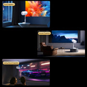 TS-6 Android 11 WiFi6 4K Mini Projector Hidden Lift Gimbal Projector EU Plug(White)