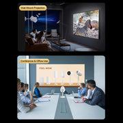TS-6 Android 11 WiFi6 4K Mini Projector Hidden Lift Gimbal Projector EU Plug(White)