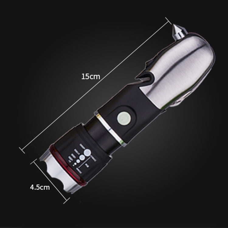 Outdoor Window Breaking Escape Safety Hammer Emergency Flashlight(Black White) - Emergency Hammer by PMC Jewellery | Online Shopping South Africa | PMC Jewellery | Buy Now Pay Later Mobicred