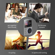 2.4 Inch HIFI Bluetooth Music Player DSD256 Mastering Sound Quality Walkman, Memory: 16GB+16GB(Black)