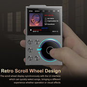 2.4 Inch HIFI Bluetooth Music Player DSD256 Mastering Sound Quality Walkman, Memory: 16GB(Black)