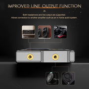 2.4 Inch HIFI Bluetooth Music Player DSD256 Mastering Sound Quality Walkman, Memory: 16GB+8GB(Black)