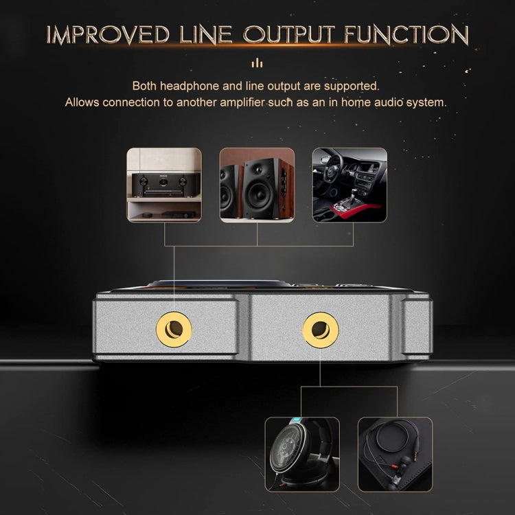 2.4 Inch HIFI Bluetooth Music Player DSD256 Mastering Sound Quality Walkman, Memory: 16GB+32GB(Black)