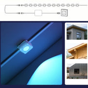 Bluetooth Outdoor Roof Lights Colorful Water-resistant Smart Control Holiday Lights, Style: 15m 30 Lights(EU Plug)