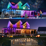 Bluetooth Outdoor Roof Lights Colorful Water-resistant Smart Control Holiday Lights, Style: 15m 30 Lights(EU Plug)