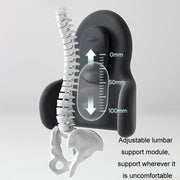 Multifunctional Car Memory Foam Adjustable Lumbar Support, Color: Classic Black