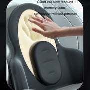 Multifunctional Car Memory Foam Adjustable Lumbar Support, Color: Classic Rose Red