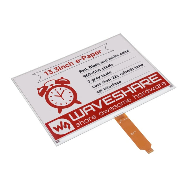 Waveshare 13.3inch 960��680 Pixels SPI Communication E-Ink Display, Spec: Nude Screen Version