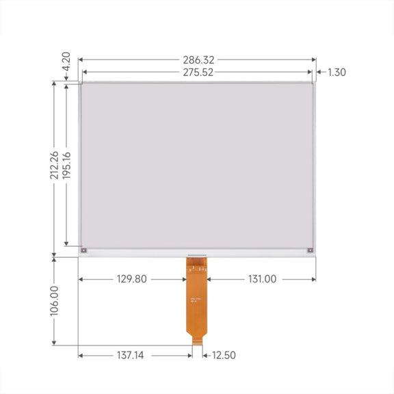 Waveshare 13.3inch 960��680 Pixels SPI Communication E-Ink Display, Spec: Nude Screen Version