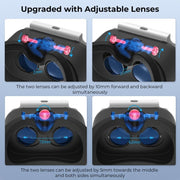DEVASO Compatible With Switch / Switch OLED Display Game Console HD 3D VR Glasses Headband Adjustment Accessories(Black White)