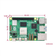 Waveshare For Raspberry Pi 5 2.4GHz Quad-Core BCM2712 Processor Development Board, Spec: 8GB
