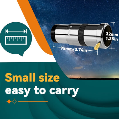 SVBONY SV137 1.25 inch 3X Magnifier Non-M42 Screw Version Without T-Port - Accessories by SVBONY | Online Shopping South Africa | PMC Jewellery | Buy Now Pay Later Mobicred