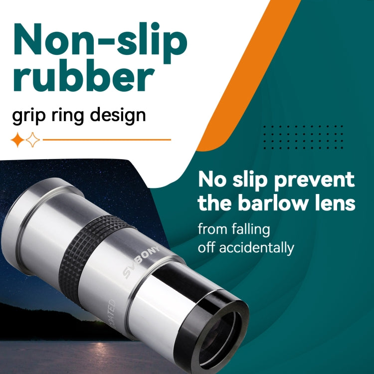 SVBONY SV137 1.25 inch 3X Magnifier Non-M42 Screw Version Without T-Port - Accessories by SVBONY | Online Shopping South Africa | PMC Jewellery | Buy Now Pay Later Mobicred