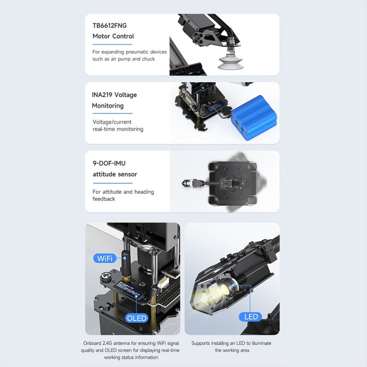 Waveshare 25118 RoArm-M2-S Desktop Robotic Arm Kit, Based On ESP32, 4-DOF(EU Plug)