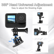 Magnetic Aluminum Alloy Ball Head Mount for Sports Cameras and Mobile Phones