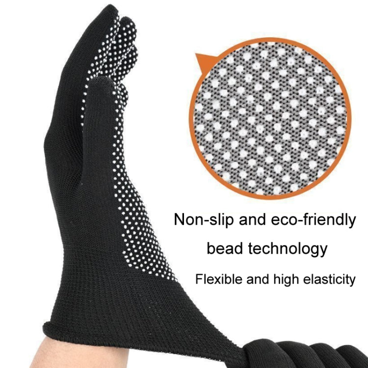 5pairs Outdoor Breathable Non-slip Particle Silicone Hiking Riding Nylon Gloves Thin Mittens(Black) - Safety Gloves by PMC TechLife | Online Shopping South Africa | PMC TechLife | Buy Now Pay Later Mobicred