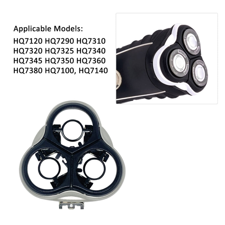 Shaver Head Frame for Philips HQ7310 / HQ7120 / HQ7290 / HQ7320 / HQ7325 / HQ7340 / HQ7345 / HQ7350 / HQ7360 / HQ7380 / HQ7100 / HQ7140(Silver)